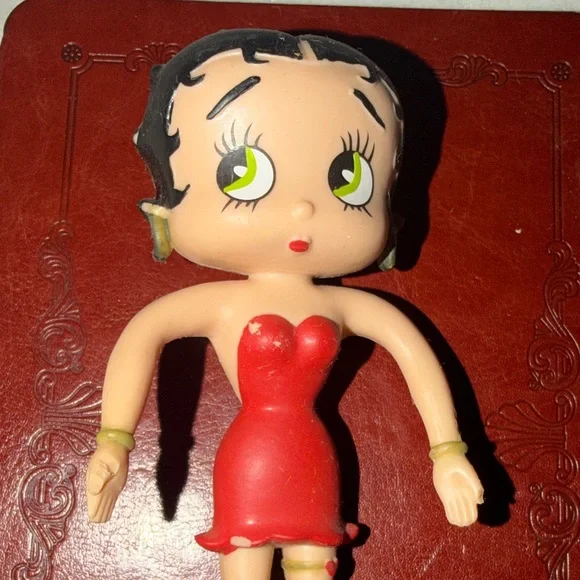 Vintage Betty Boop Red Dress Cartoon Figurine - Picture 2 of 5